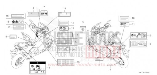 ETIQUETTE DE PRECAUTIONS ADV750N de 2022